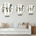 thumbnail image 4 of Designart 'Colourful Boho Feathers V' Bohemian & Eclectic Wall Clock, 4 of 5