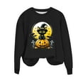 thumbnail image 6 of Kaliqueen Halloween Sweatshirts for Women Spooky Season Funny Long Sleeve Graphic Crewneck Pullover Tops Loose Fit Holiday Outfits with Multi Print, 6 of 6