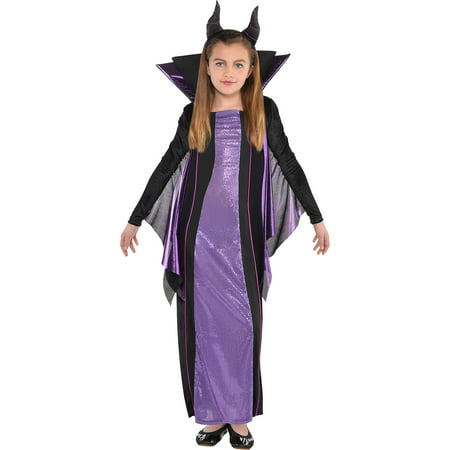 Suit Yourself Maleficent Halloween Costume for Girls, Sleeping Beauty, Includes Accessories
