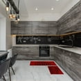 thumbnail image 4 of Chic Cutlery Print Red Wool-Effect Kitchen Mat and Runner Rug Set of 2, 4 of 5