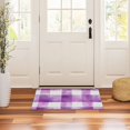thumbnail image 3 of Yayeee Doormat for Indoor Entrance 32" x 20" Non Slippery Floor Rug, Purple and White Pattern, 3 of 8