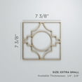 thumbnail image 3 of Ekena Millwork 7 3/8"W x 7 3/8"H x 1/4"T Extra Small Gypsum Decorative Fretwork Wood Wall Panels, Red Oak, 3 of 18