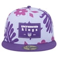 thumbnail image 2 of Men's New Era Purple Sacramento Kings Palm Fronds 2-Tone 59FIFTY Fitted Hat, 2 of 5