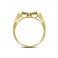 thumbnail image 3 of FB Jewels 10kt Yellow Gold Mens Round Diamond Curved Octagon Cluster Ring 1/3 Cttw, 3 of 3