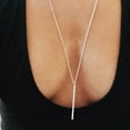 thumbnail image 5 of HomeKingdee Geometric Rectangular Metal Bar Tassel Chain Short Necklace - Unique Gift for Women on Valentine's Day, Mother's Day, Christmas, 5 of 5