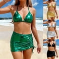 thumbnail image 2 of Top-kevin Women's String Bikini Set 2 Piece Triangle Halter Side Tie Swimsuits Bathing Suits, 2 of 9