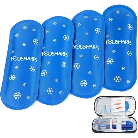 YOUSHARES Diabetes Ice Packs for Insulin Cooler Travel Case - Ice Packs Suitable for Most Insulated Medication Travel Bag (4 Packs