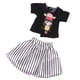 thumbnail image 5 of Ropa de Muñeca Yotijar Camisola de Rayas Cortas Decoración Para Muñeca de Negro Trajes de trajes de muñeca, 5 of 8