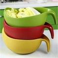 thumbnail image 5 of Lavadora de arroz, colador de quinua, limpieza de frutas y verduras, herramientas de cocina con mango más nuevo (verde), 5 of 5