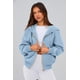 thumbnail image 4 of Sudadera PRETTYGARDEN con capucha y cremallera, forro polar, azul cielo, S, 4 of 8