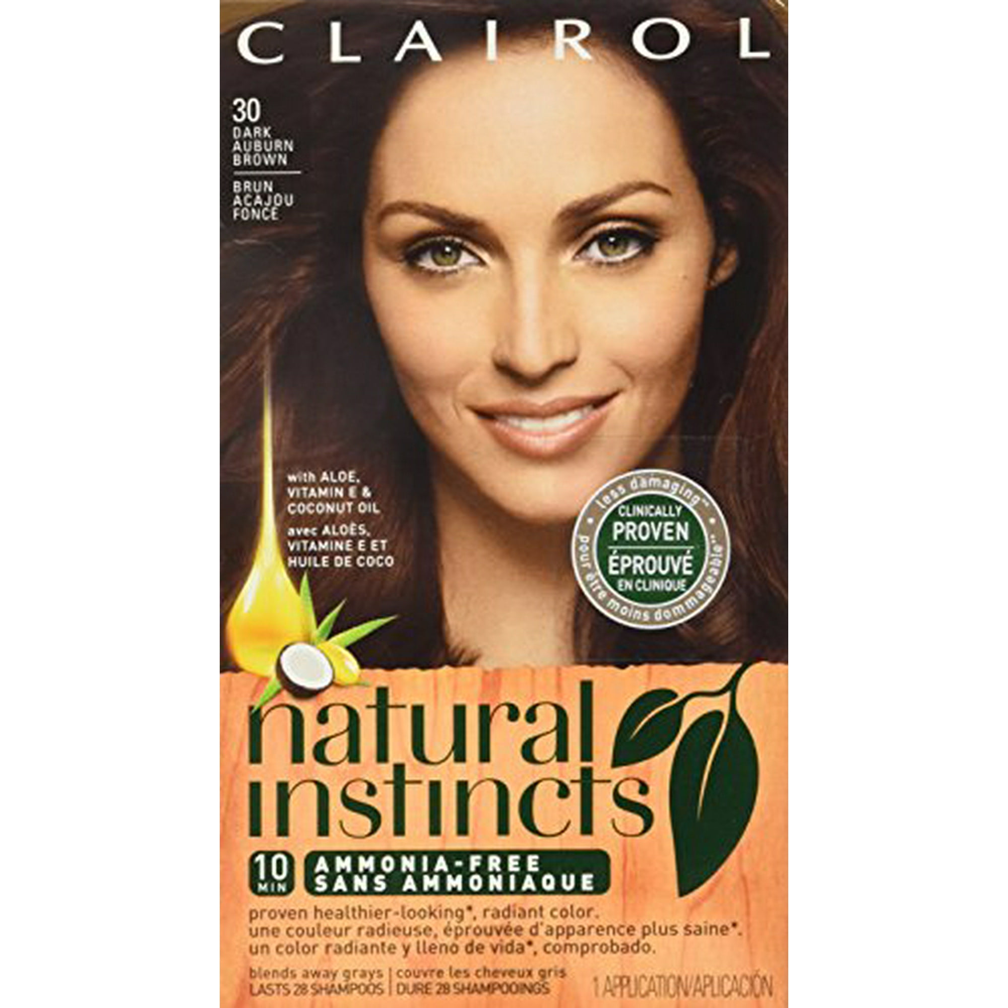 Natural Instincts Haircolor Rosewood Dark Auburn Brown 30 By Clairol For Women 1 Application Hair
