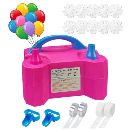 Balloon Pump, Balloon Pump Electric, Portable Dual Nozzle Electric Blower Air Pump Inflator for Party Decoration. Faster and Save Time