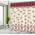 thumbnail image 4 of Ambesonne Floral Shower Curtain, Vintage Art Romantic Roses, 69"Wx84"L, Maroon Slate Brown, 4 of 4