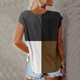 thumbnail image 4 of EQWLJWE Hauts d'Été pour Femmes Hauts pour Femmes Liquidation Femmes Décontracté Imprimé Manches Courtes Col Rond Blouse T-shirt, 4 of 6