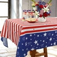 thumbnail image 2 of 4th of July Tablecloth, Patriotic Tablecloth, Fabric Spill Proof, and Waterproof Star American Flag Tablecloth Rectangle 60x84 Inch for Independence Day Table Decor, 2 of 6