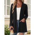 thumbnail image 4 of Cardigan Sweaters for Women Casual Open Front Long Sleeve Knit Coat with Pockets Trendy, 4 of 9