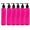 Pink, variant on 8oz Bullet Round Massage Oil/Lotion/Liquid Bottle with Saddle Pump (Clear, 1)