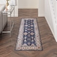 thumbnail image 2 of Nourison Fulton Traditional Vintage Non-Slip Flatwoven Indoor Rug Navy 2'3" x 7'6", 2 of 5