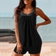 thumbnail image 4 of Augper Women Conservative Print Strappy Back Set Two Piece Swimsuits Swimdress, 4 of 7