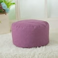 thumbnail image 2 of Adarl Unstuffed Foot Rest Ottoman Pouf Cover, Washable Round Pouf Cover 16.5" x 12.5" Floor Pouf for Living Room Bedroom Nursery Kids Room Home Decor Cover, 2 of 5
