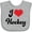 AC-Heather Grey, variant on Inktastic I Love Hockey Girls Baby Bib