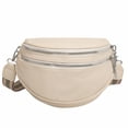 thumbnail image 7 of Bum Bags for Women Crossbody Bag, Trendy Crescent Shoulder Bags Spacious Fanny Packs Sling Bag Half Moon Purse, with Adjustable Strap, Beige, 7 of 7