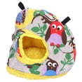 thumbnail image 3 of Warm Birdhouse Round Shape Soft Plush Save Space Easy Clean Safety Parrots HouseGrey Owl, 3 of 9