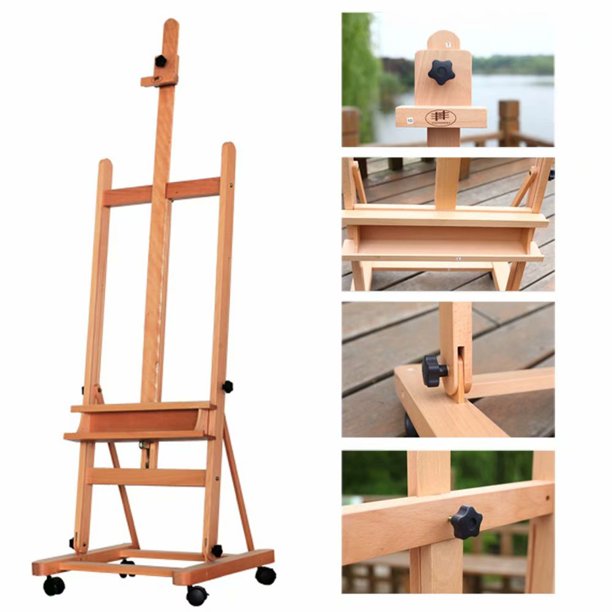 Dhj 02 360 Degree Spinner Wheel Red Beech Wood Rolling Easel Wood Color Walmart Com Walmart Com