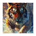 thumbnail image 4 of Acheng Tiger Square Tablecloth Washable for Home Kitchen Outdoor Decoration 100% Polyester Fiber 40*40, 4 of 8