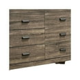 thumbnail image 6 of 6 Drawer Wooden Dresser with Metal Pulls and Tapered Legs Brown, 6 of 6