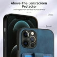 thumbnail image 4 of Stylish iPhone 14 Pro Case with Artificial Leather & Retro Hardware Ring - Perfect Fit for Apple 14plus Card Case, 4 of 5