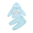 thumbnail image 1 of Diconna Babies Clothes Set Rainbow Pattern Pullover and Elastic Waist Pants, 1 of 8