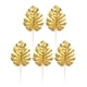 thumbnail image 5 of 12 piezas de simulación de hojas de tortuga plantas artificiales hojas de Monstera falsas con varilla Decoración para el hogar Colgantes de pared (Golden, L), 5 of 7