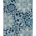 thumbnail image 3 of Transitional 5x8 Area Rug (5'3'' x 7'3'') Floral Navy, Aqua Living Room Easy to Clean, 3 of 12