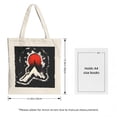 thumbnail image 3 of Stylish Canvas Tote Bag with Red Sun & Pine Tree Design Perfect for Travel Shopping and Parties - Multifunctional & Reusable, 3 of 4