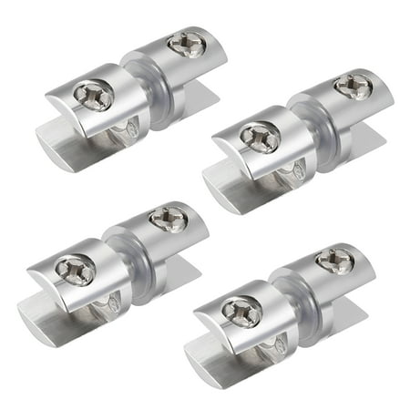 

Glass Shelf Brackets Zinc Alloy Glass Clamp Double-sided for 10-12mm 4Pcs