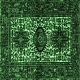 thumbnail image 1 of Ahgly Company Indoor Square Persian Emerald Green Traditional Area Rugs, 4' Square, 1 of 4