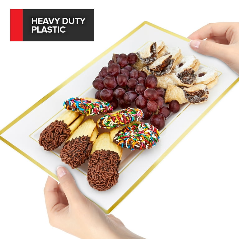 Gold plastic platters hot sale