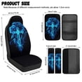 thumbnail image 6 of Xoenoiee Blue Lion Cross Print Car Seat Covers Full Set of 5 for Women Men, Faux Leather Auto Seat Cover Protector with Seat Belt Covers and Center Console Cover, 6 of 7