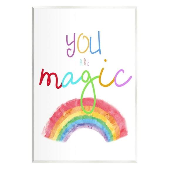 Stupell Industries You Are Magic Rainbow Landscape Painting Unframed Art Print Wall Art, 10 x 15