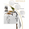 thumbnail image 2 of Grey Ombre Botanical Table Cloth, Watercolor Gray Pastoral Leaf Waterproof Tablecloth for Rectangle Tables, Reusable Washable Fabric Table Cover for Restaurant Kitchen Dining Tables 60"x120", 2 of 6