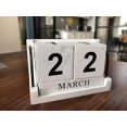 thumbnail image 2 of Bloque de madera calendario vintage perpetuo bloques con fecha de mes kaili Sencillez, 2 of 2