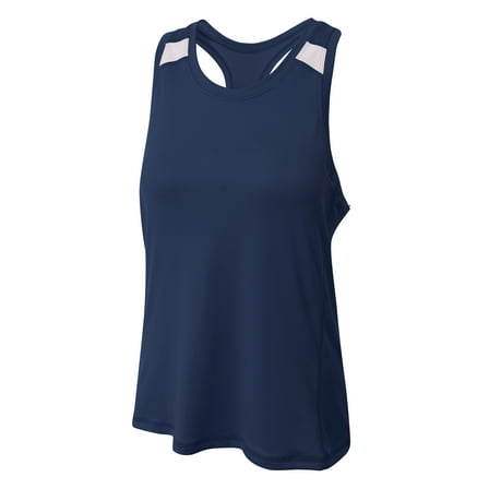 A4 Bolt Singlet For Women in Navy/White | NW2014