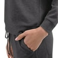 thumbnail image 5 of Ladies Super Soft Pre-Washed Casual 2 Piece Lounge Sets Top and Bottom Sleepwear Loungewear with Pockets, 5 of 7