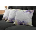 thumbnail image 5 of Ambesonne Garden Throw Pillow Cover 4 Pack, Classic Petals Pastel, 24", Purple Pale Green, 5 of 5
