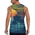thumbnail image 3 of Gaeub Palm Trees Men's Athletic Tank Top, Workout Sleeveless Shirts, Running Tank Tops for Gym, Running, Training - X-Large, 3 of 9