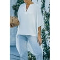 thumbnail image 4 of POGLIP Kimono Chic Blanc pour Femme à Ourlet Haut-Bas, 4 of 6