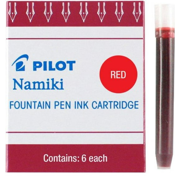 PILOT Cartouches d'Encre pour Stylo Plume Namiki IC50, Rouge, Pack de 6 (69002)