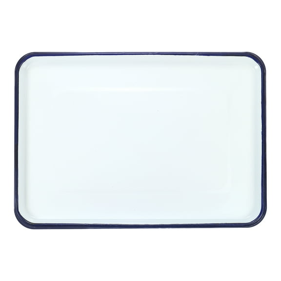 Uxcell Butcher Tray Palette 17"x 13" Metal Triple Enamel Coated Rectangular Tray Holder Artist Painter Painting Tool for Art Paint Acrylic Watercolor Mixing