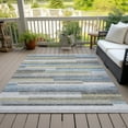 thumbnail image 6 of Addison Rugs Chantille Indoor/Outdoor Transitional Stripes Gray Washable Rectangle Rug, 5' x 7'6", 6 of 6